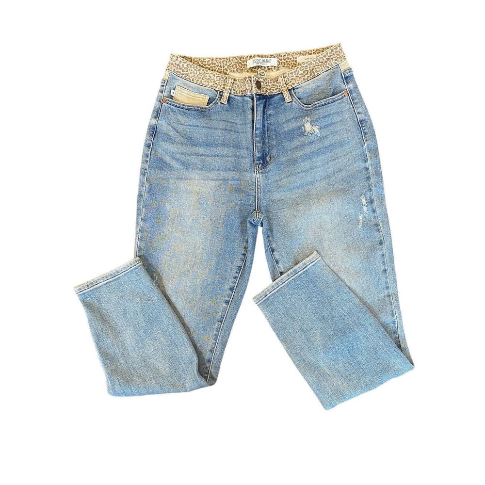 Judy Blue Cheetah Camo Block High Rise Slim Fit Size 9/29